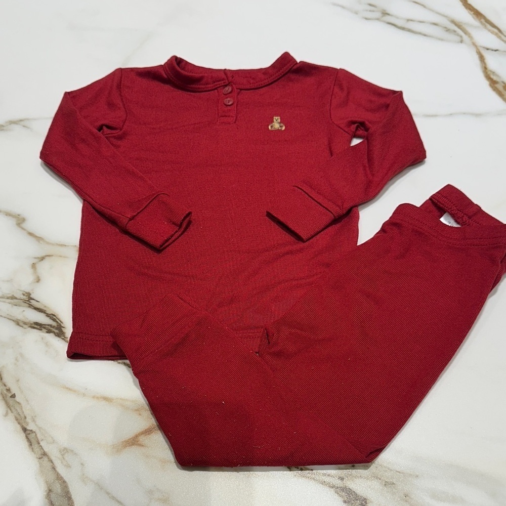 Gap Red Long Sleeve Pajama Set - Picture 1 of 4